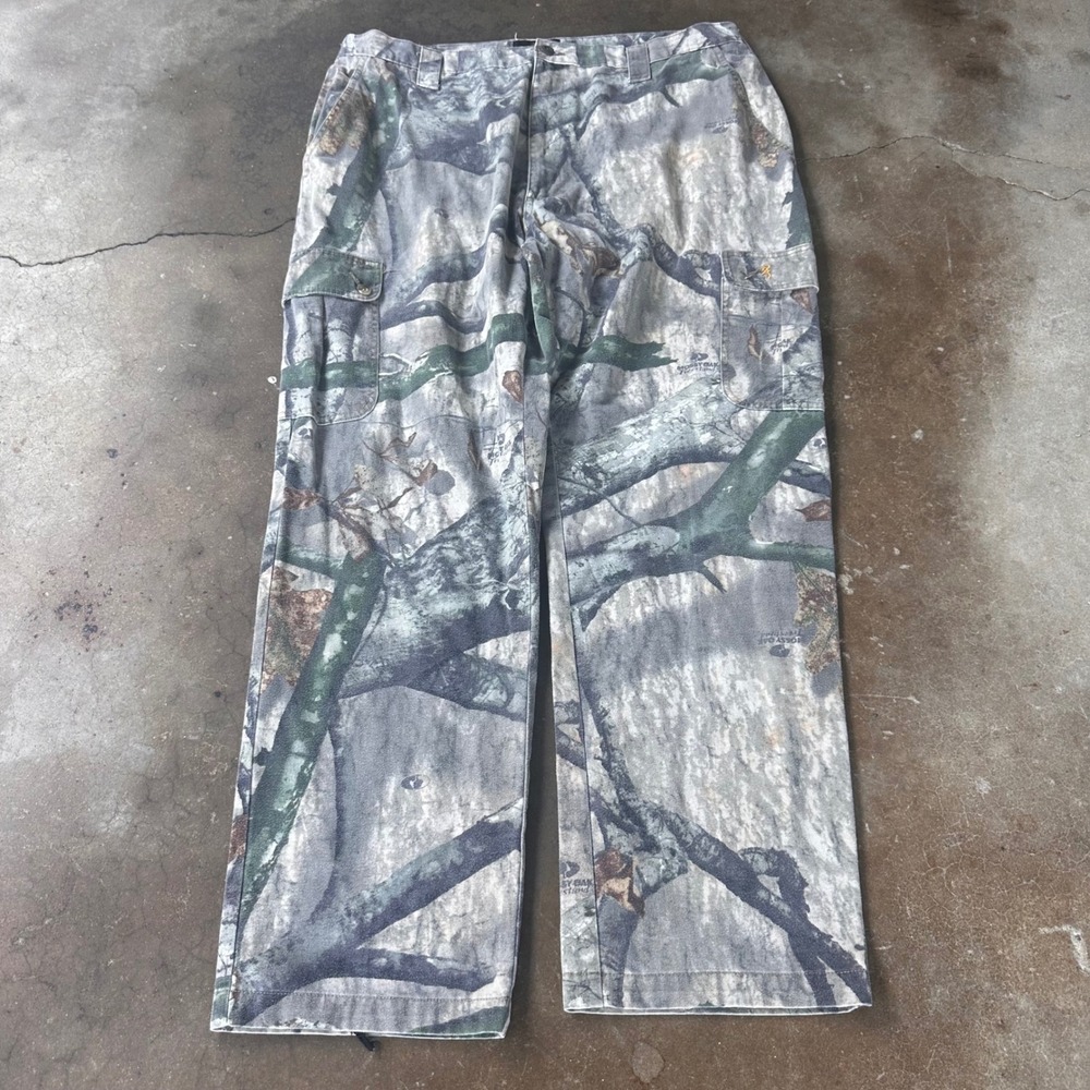 Browning Cargo Pants Mens 2XL Camo Good Mossy Oak Treestand Hunting Trousers
